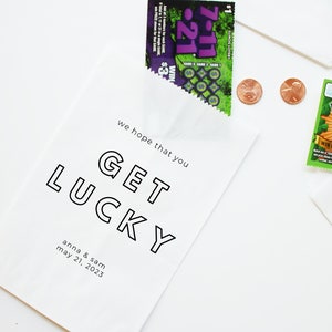 We Hope you Get Lucky | Scratch Ticket Wedding Favor Bags - Lotto Ticket Bags - Lottery Ticket Holders Lottery Tickets Wedding