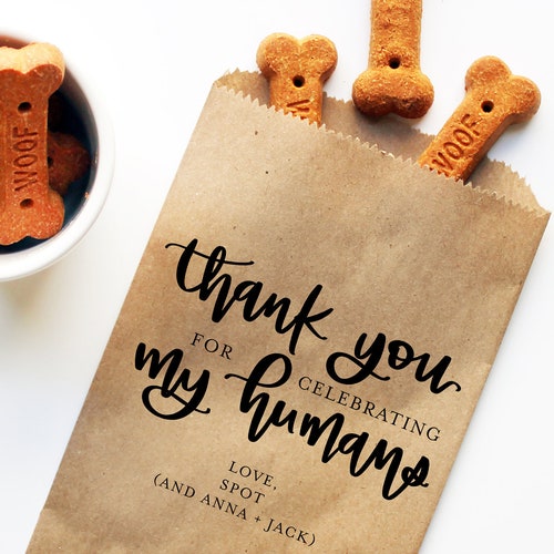 Dog Treat Favor Bag Dog Treat Bags for Wedding Wedding Etsy