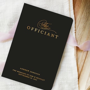 Wedding Officiant Book, Officiant Gift, Officiant Journal, Officiant&#39;s Booklet Wedding Officiant Book, Officiant Gift, Officiant Vow Book