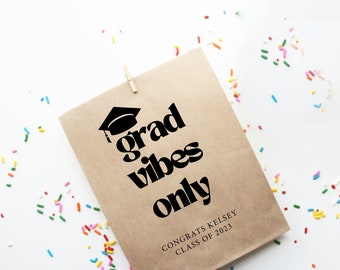 Graduation Party Decor, Grad Party favors, Graduation Favor Bags, Class of 2023, High School Graduation, College Graduation