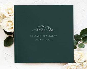 Mountain Wedding Guest Book | Rustic Wedding | Colorado, Montana, Utah, Washington Wedding | Mountain Photo Booth | Gold Foil |