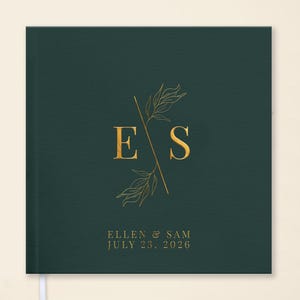 Minimalist Wedding Guest Book | Hardcover Photo Album | Modern Gold Foil wedding guestbook Elegant Wedding Guest Book | Wedding Sign In Book