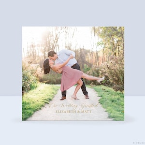 Wedding Guest Book, Photo Guestbook, Gold Foil Photography Wedding Guestbook with Photo, Modern Guestbook, Custom Guestbook