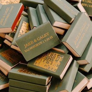 Custom Venue Illustration Matchboxes, Custom Wedding Matches, Cigar Matches, Sparkler Matches, Wedding Favors, Wedding Matchbooks
