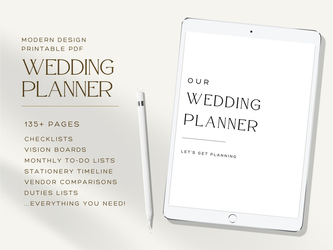 PDF Wedding Planner Printable Wedding Planner, Wedding Planner Digital ...