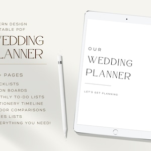 PDF Wedding Planner Printable Wedding Planner, Wedding Planner Digital, Modern Wedding Planning Book, Wedding Planner Instant Download