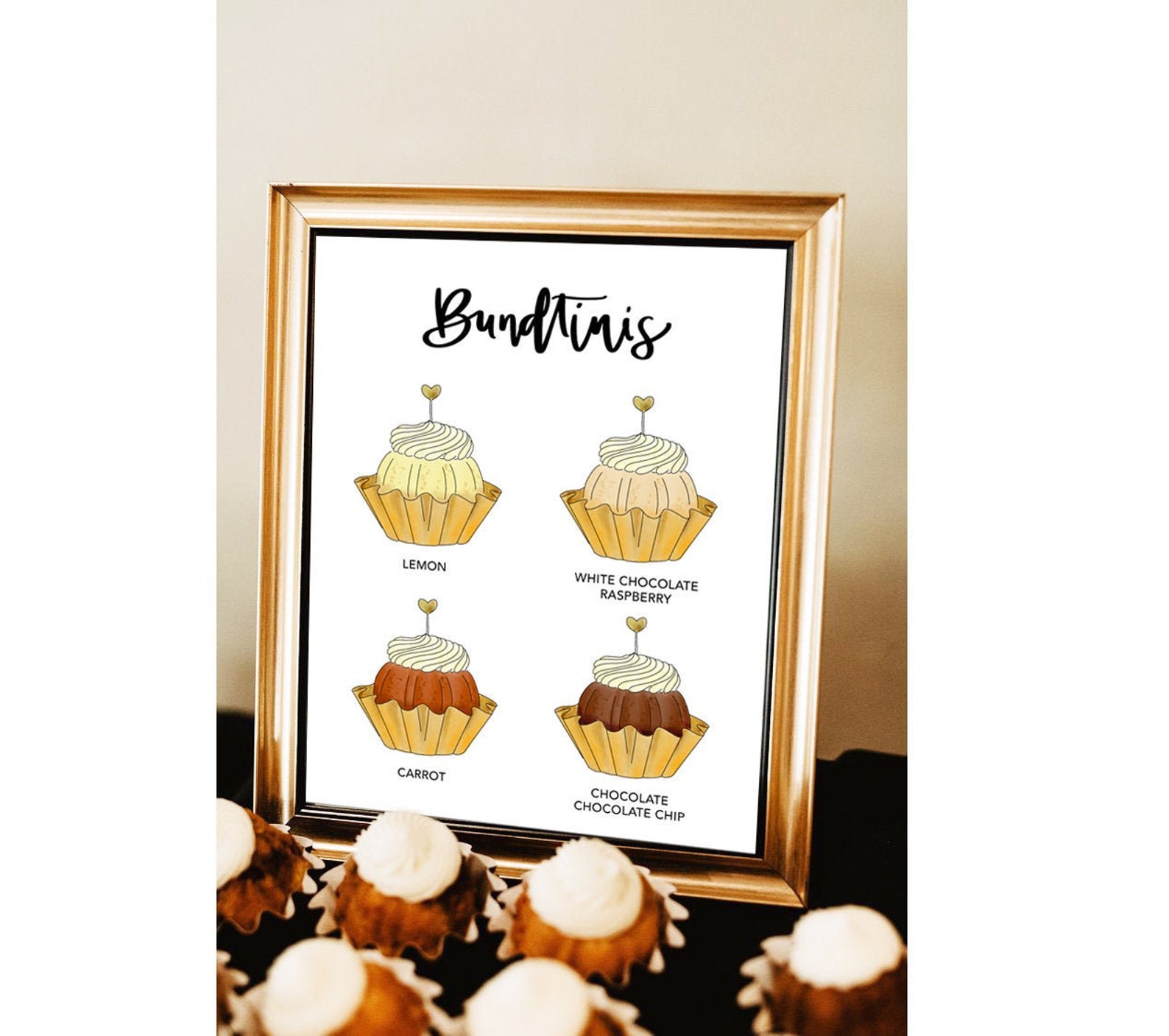 Custom Bundt Cake Flavor Wedding Sign Reception Sign Dessert Etsy