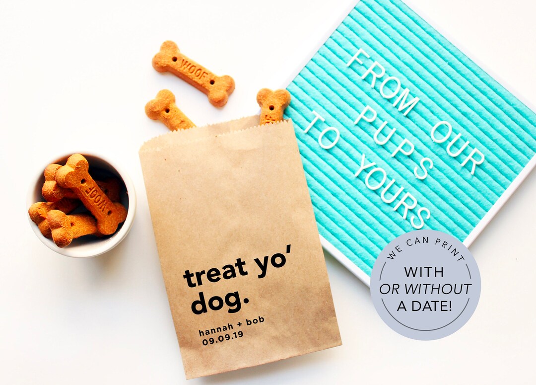 Dog Treat Favor Bag Wedding Favor Bags Personalized Wedding Favor Bags