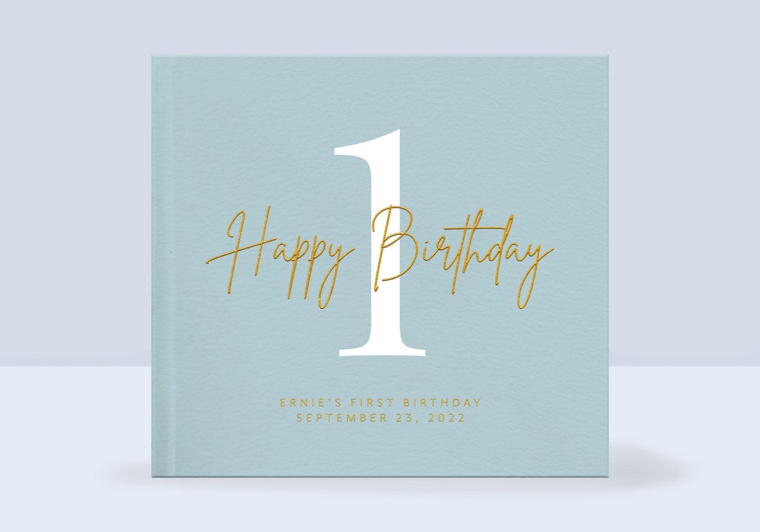 First Birthday Guest Book Baby's 1st Birthday Guest Book Etsy