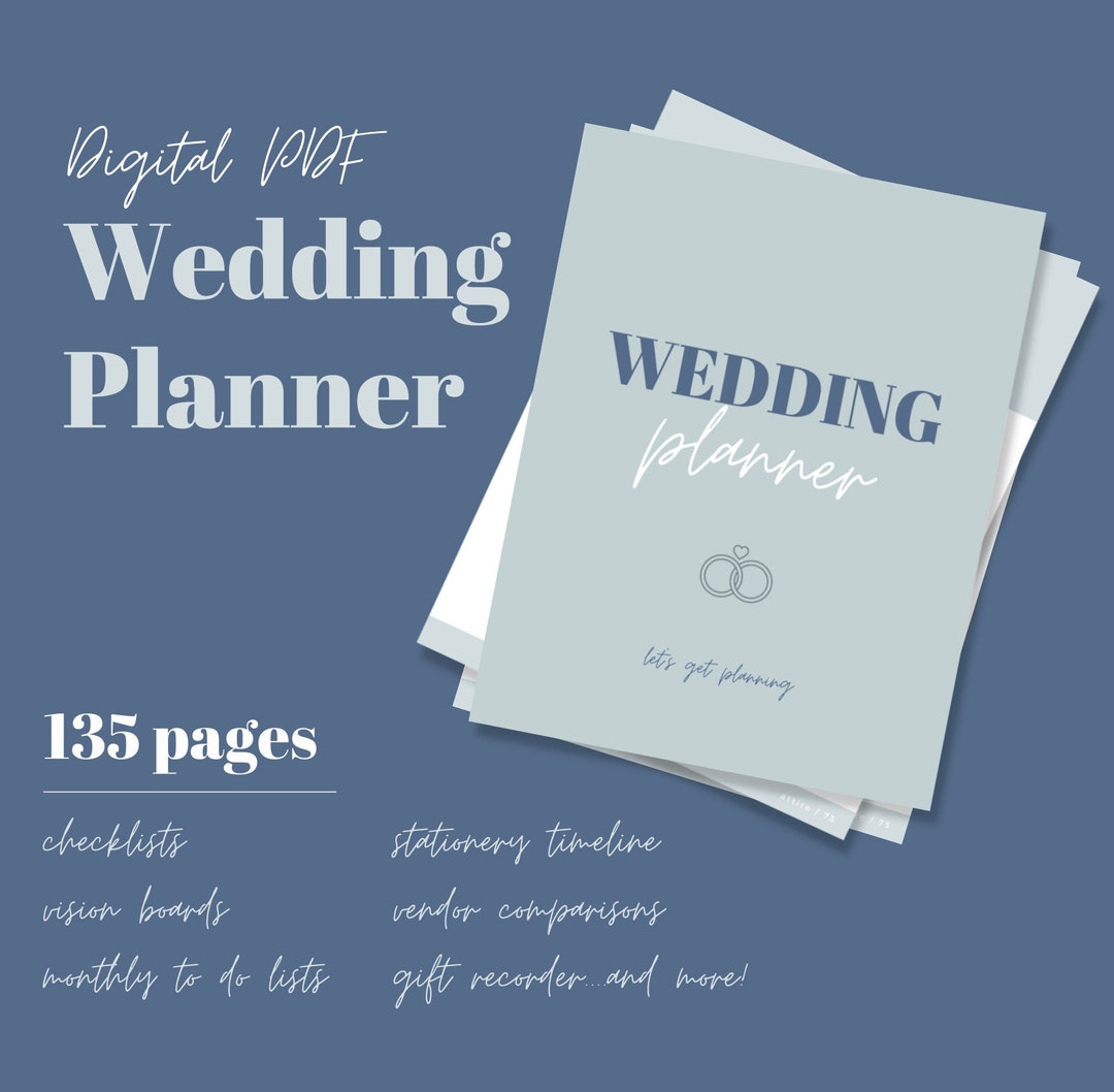 PDF Wedding Planner Printable, Minimal Wedding Planner, Modern Wedding ...