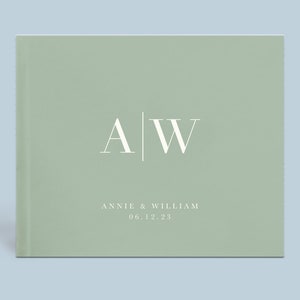 Wedding Guest Book Wedding Guestbook Landscape Horizontal Guest Book Gold Foil Guest Book Personalized Hardcover Guest Book Photo Guest Book