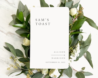 Wedding Toast Book, Bridesmaid Gift, MOH Gift, Best Man Toast, Booklet Wedding Officiant Book, Reading Gift, Officiant Vow Book