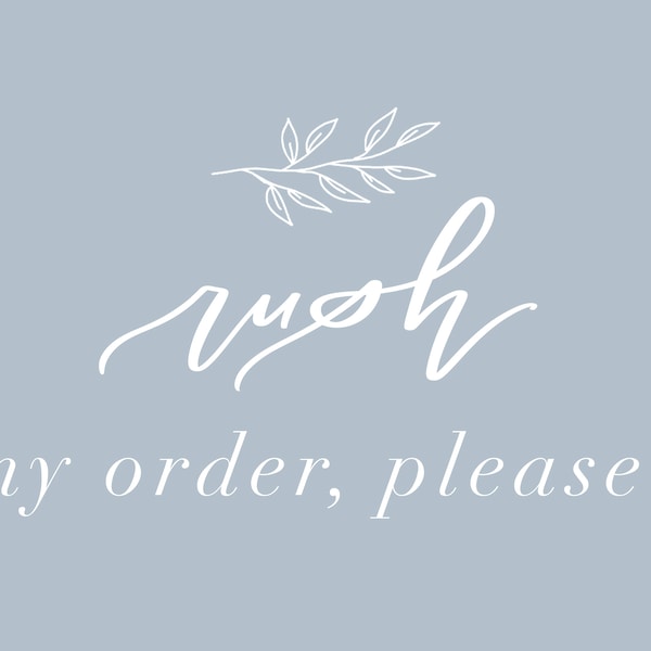 Rush my Vow or Guest Book Order!