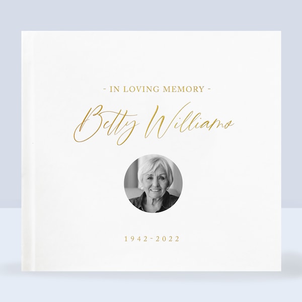 Funeral Guest Book Etsy