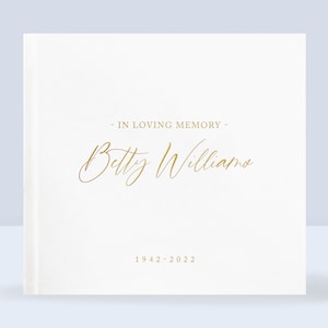 Funeral Guestbook | Remembrance Guest Book | Memorial Guest Book for Funeral  | Personalized Funeral Guest Book and Memory