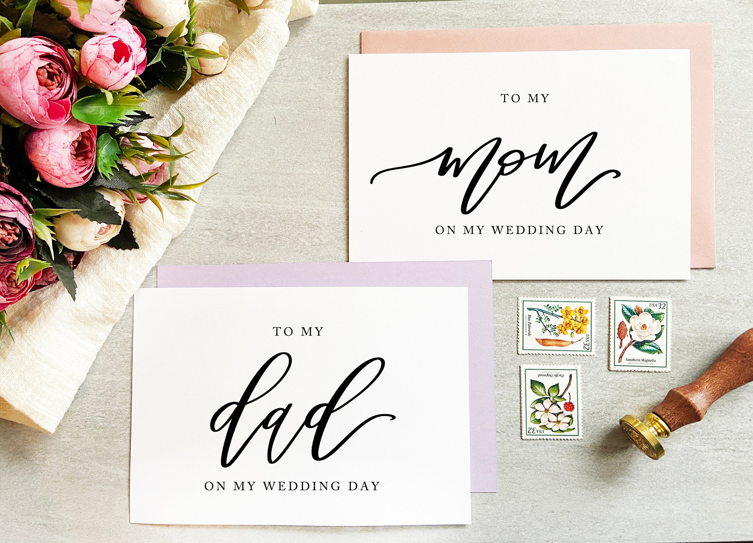 Parents Wedding Thank You Card Mother of the Bride Card - Etsy India