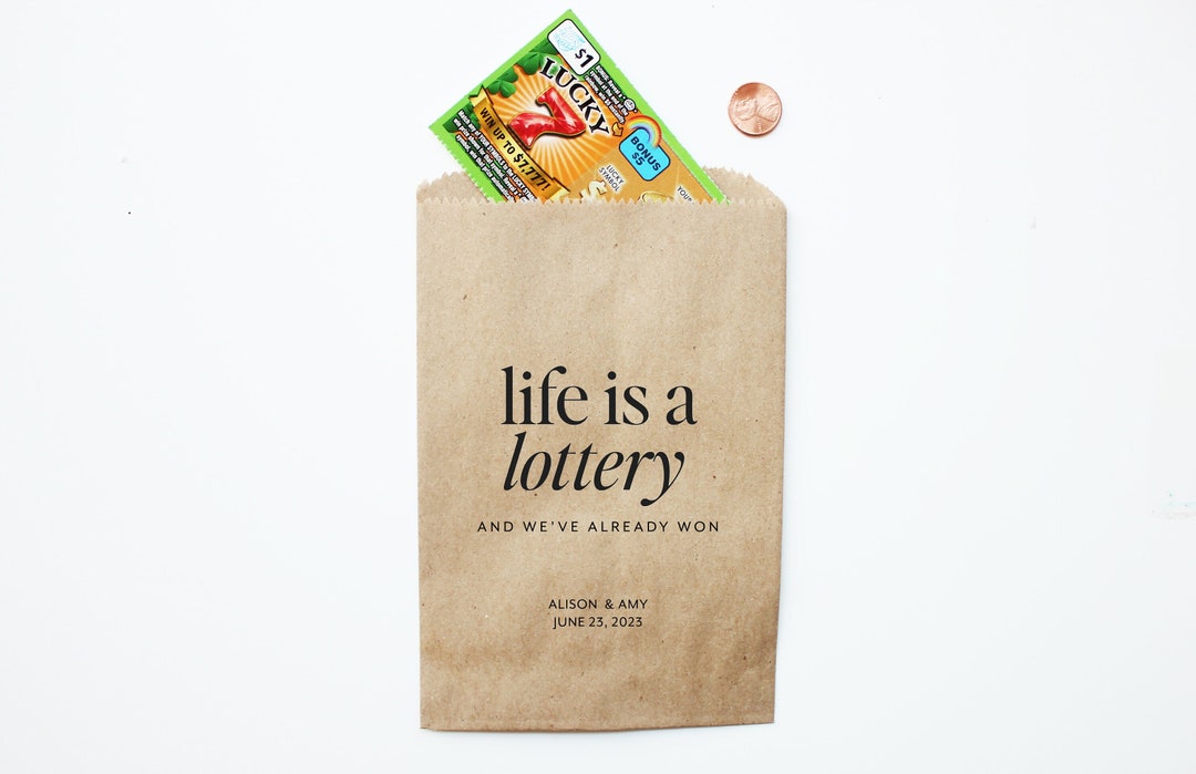 Life is a Lottery Favor Bag Wedding Scratchers Favor, Wedding Lottery