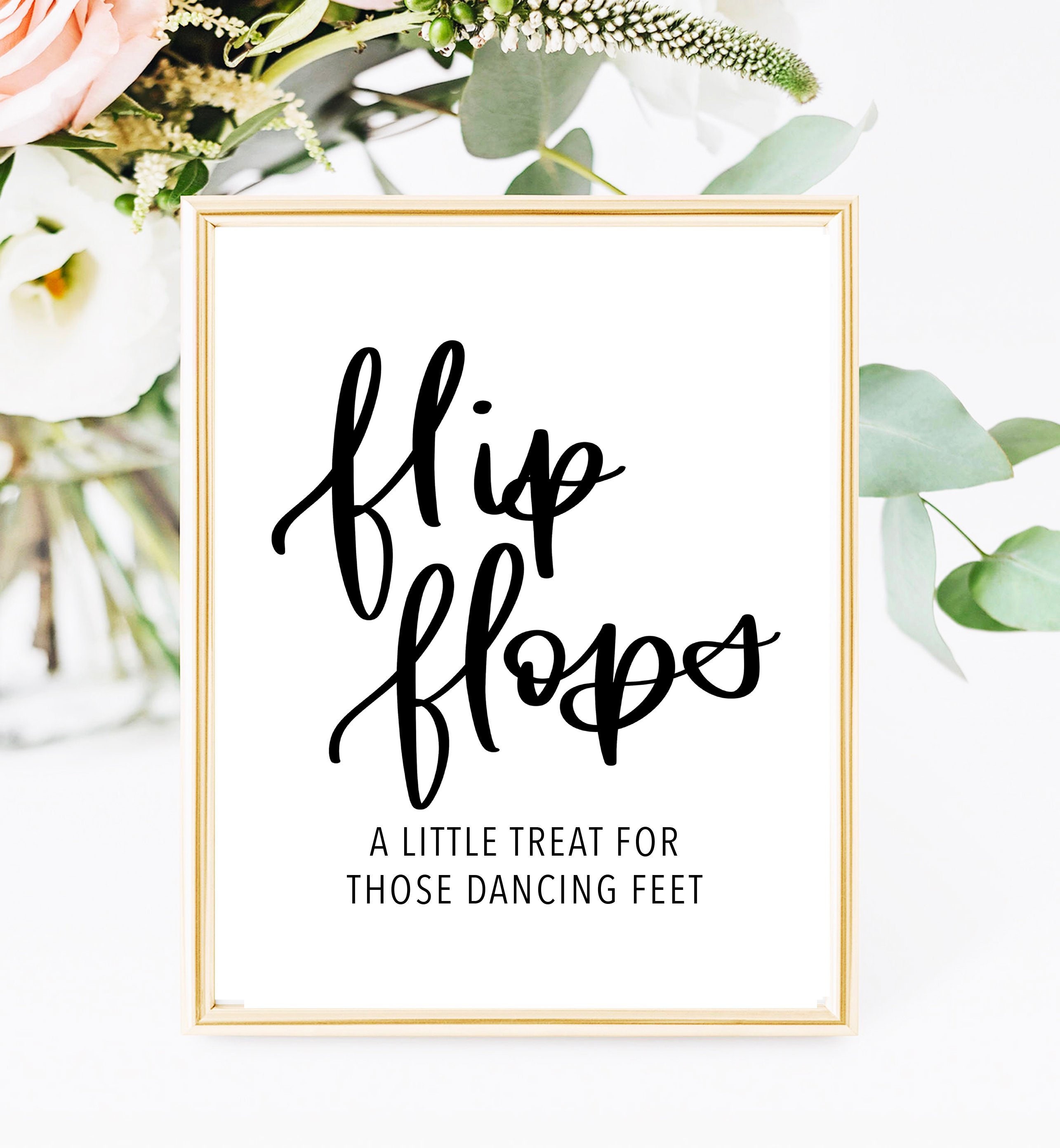 Wedding Flip Flops Sign Flip Flop Sign Printable Wedding | Etsy