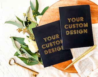 Custom Wedding Vow Book Set: Personalized Monogram Keepsake