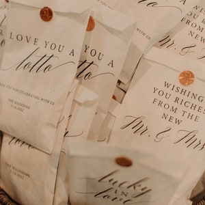 Wishing you Riches From the New Mr And Mrs Favor Bags Scratch Ticket Wedding Favor Bags Lotto Ticket Bags Lottery Ticket Wedding image 2