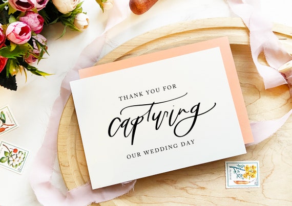 Thank you for Photographing our Wedding Card for Wedding | Etsy