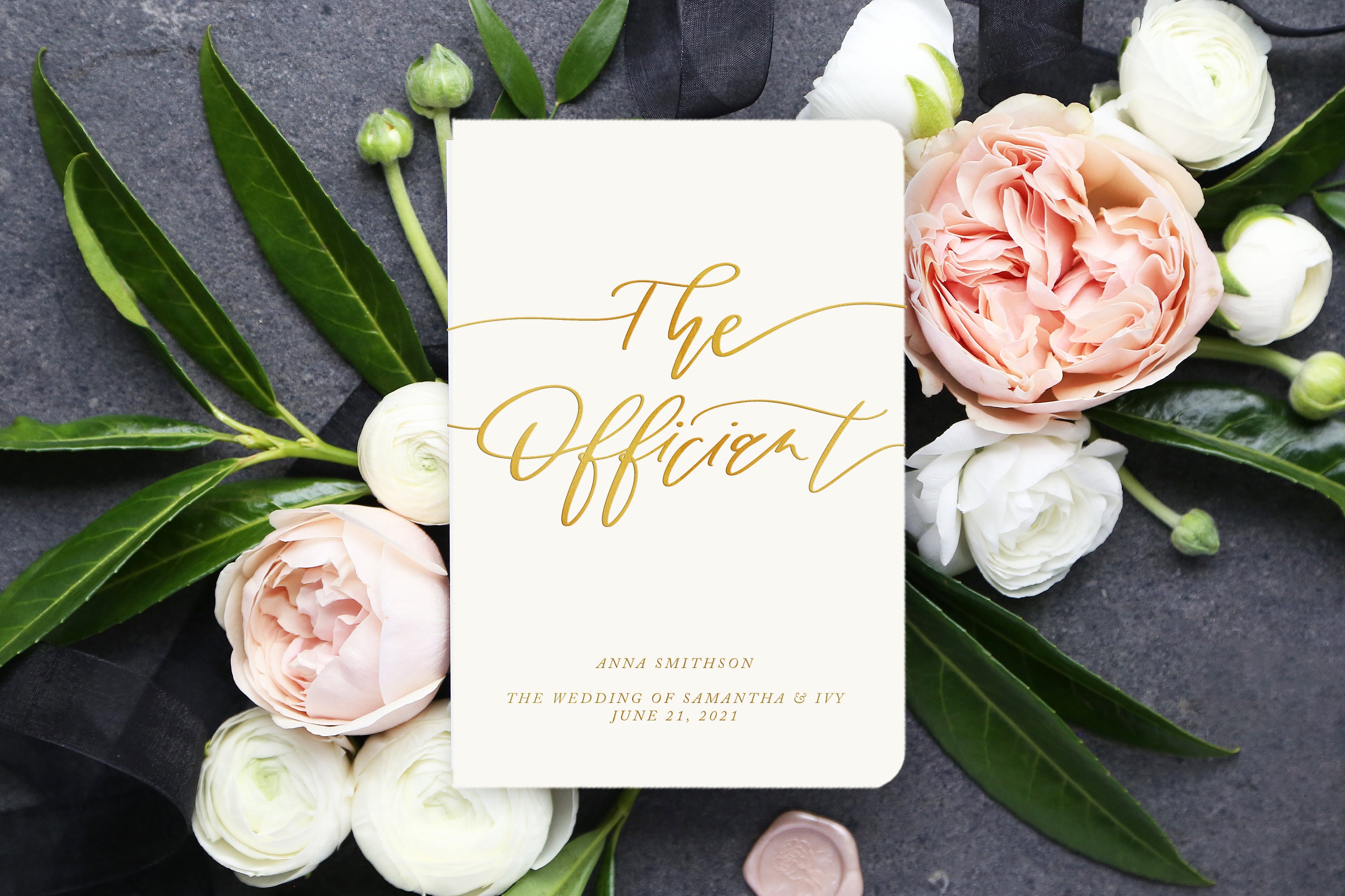 Wedding Officiant Book, Officiant Gift, Officiant Journal, Officiant&…