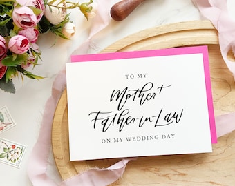 Wedding Day Card: To My Parents-in-Law