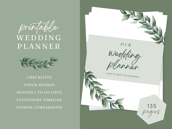 PDF Wedding Planner Printable, Printable Wedding Planner, Wedding Planner  Digital, Wedding Planning Book, Wedding Planner Download 