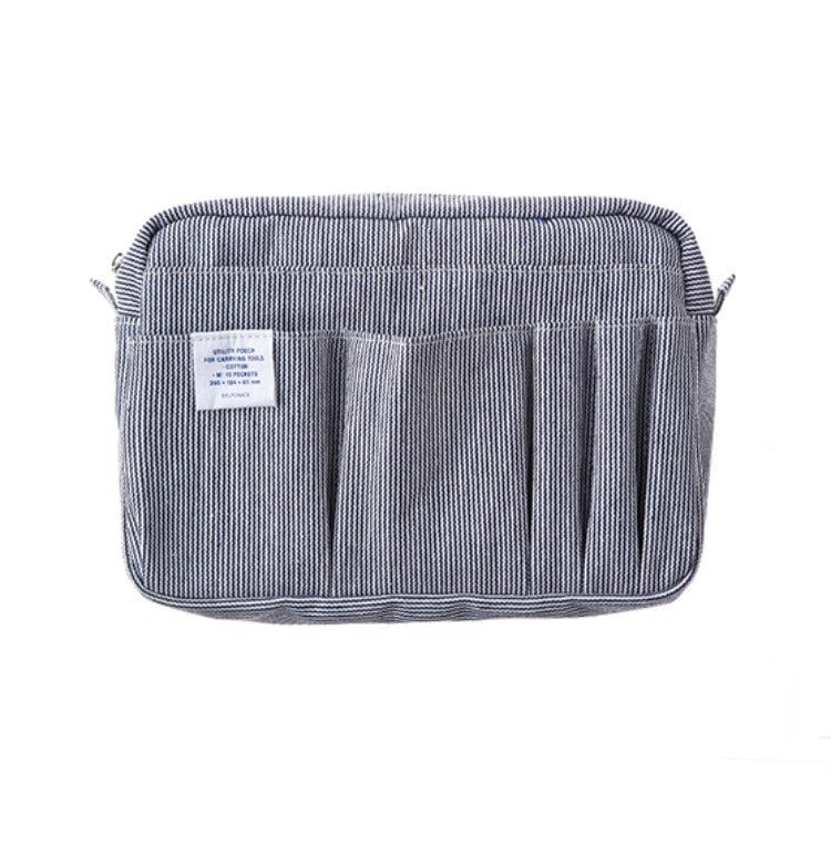 Delfonics Pouch Medium Size - Denim Stripes - Utility Carrying