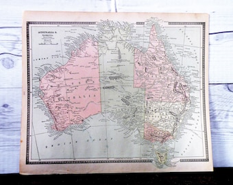 オーストラリア古い地図の絵 オーストラリア古い地図の絵