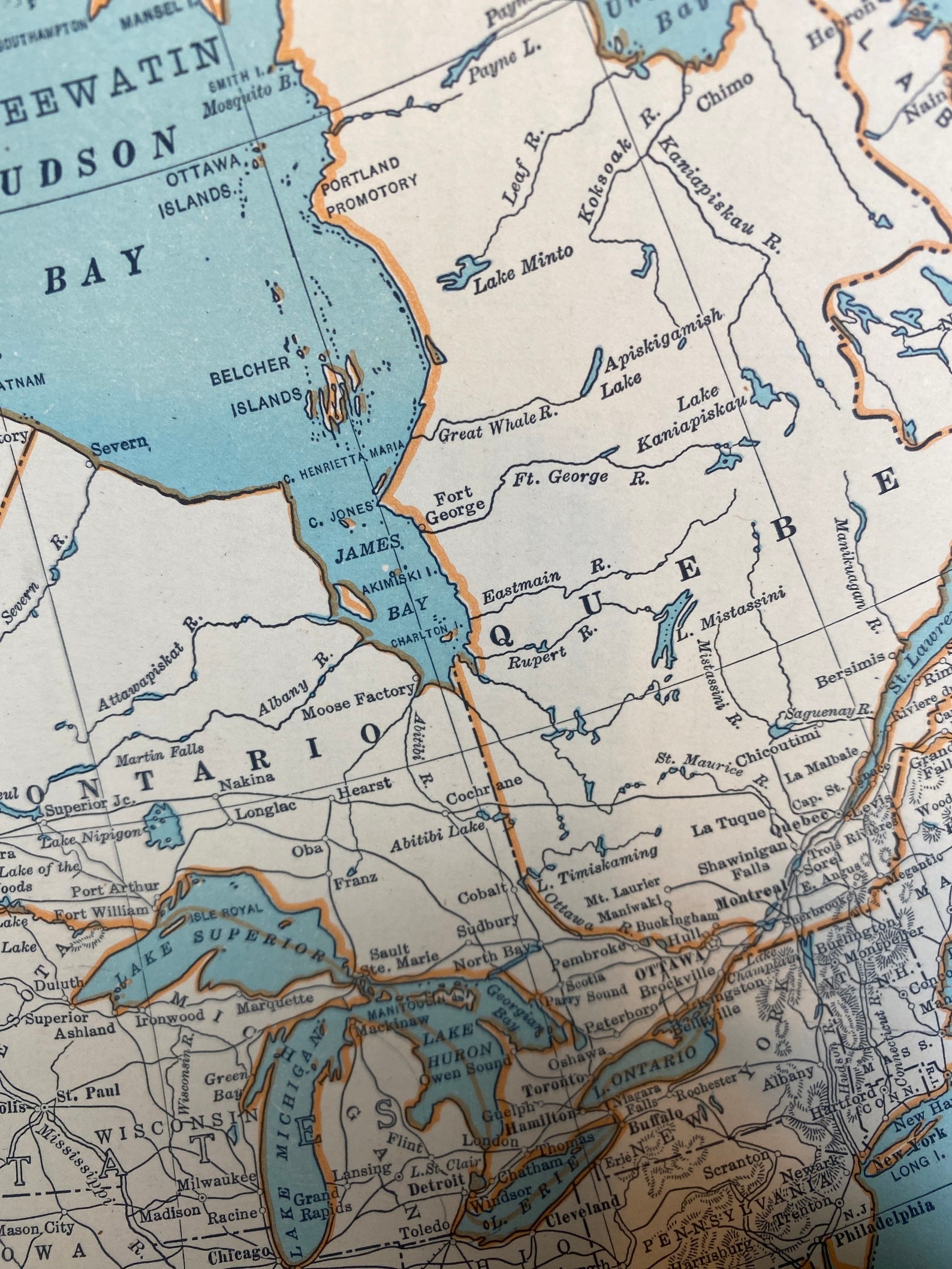 Cool Old Map of Canada Historical Print Canada c. 1929 | Etsy