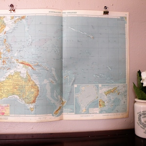 Mapa de Australia 1928, Vintage Map Wall Art, Impresión histórica de Australia, Travel Home Decor, Graduation Gift