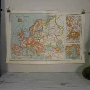 Europa Karte Vintage 1950, coole alte Karte von Europa, Galerie Wand, Retro-Reisen, nachdenkliche Geschenk, Hochzeitsgeschenk