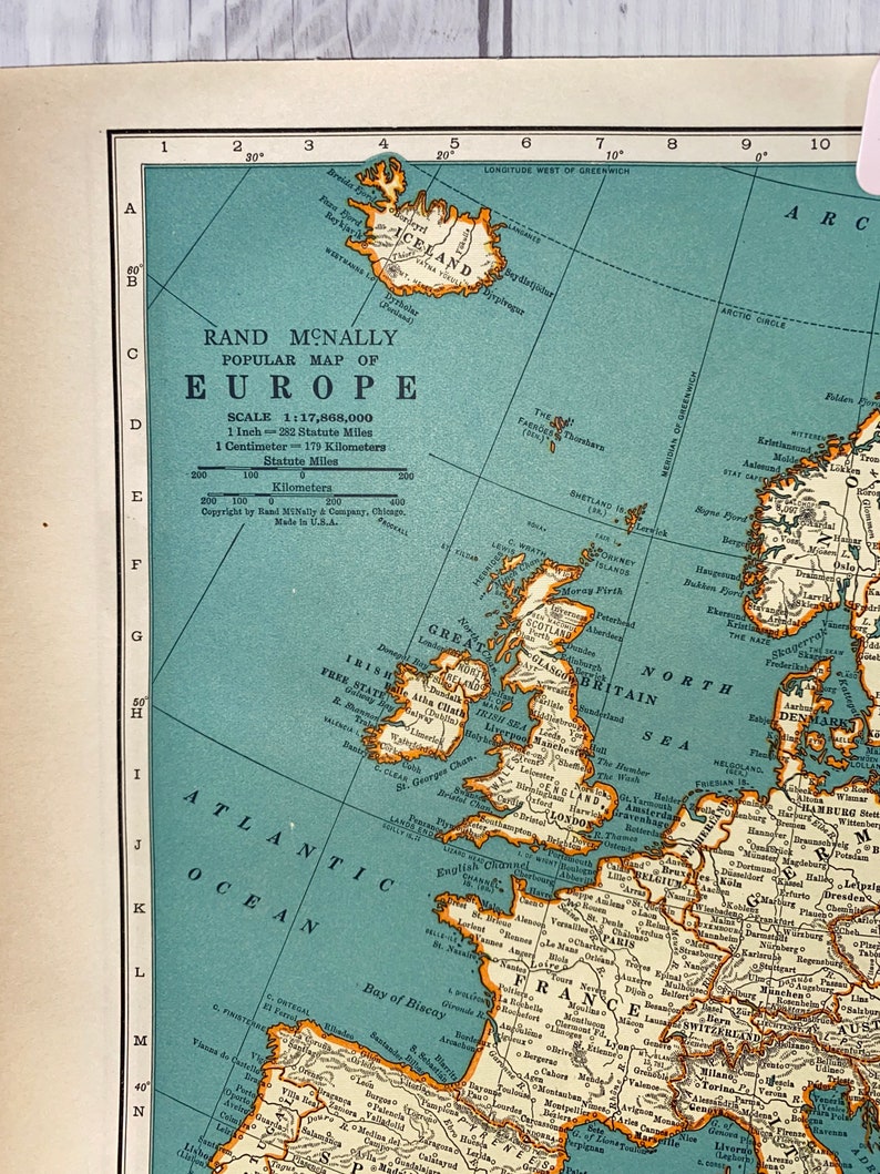 1937 Europe Map Pre wwii Map Historical - Il 794xN.2569361672 Ozfg 