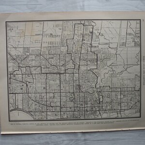 Toronto City Vintage Karte 1937, Vintage Karte, cooler Vintage Stadtplan, Büro Wandkunst, Reise, Weihnachtsgeschenk, schöne alte Karte zum Rahmen