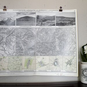 Austria Map Art, World Map Print, Vintage Map Wall Art, Retro Travel Decor, 1928 Map of Austria Landsapes