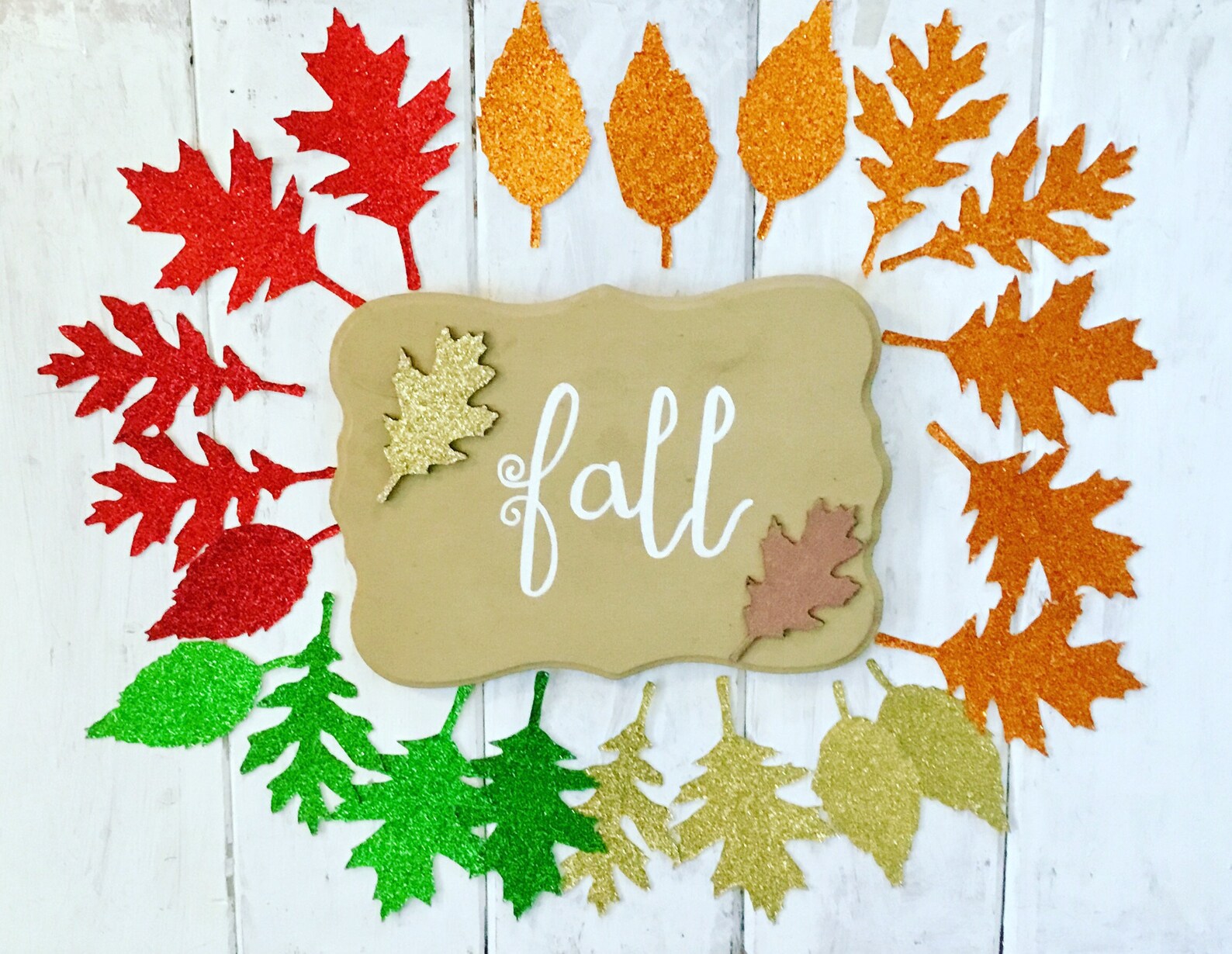 Glitter Cardstock Fall Leaves/holiday Decor/scrap Etsy UK