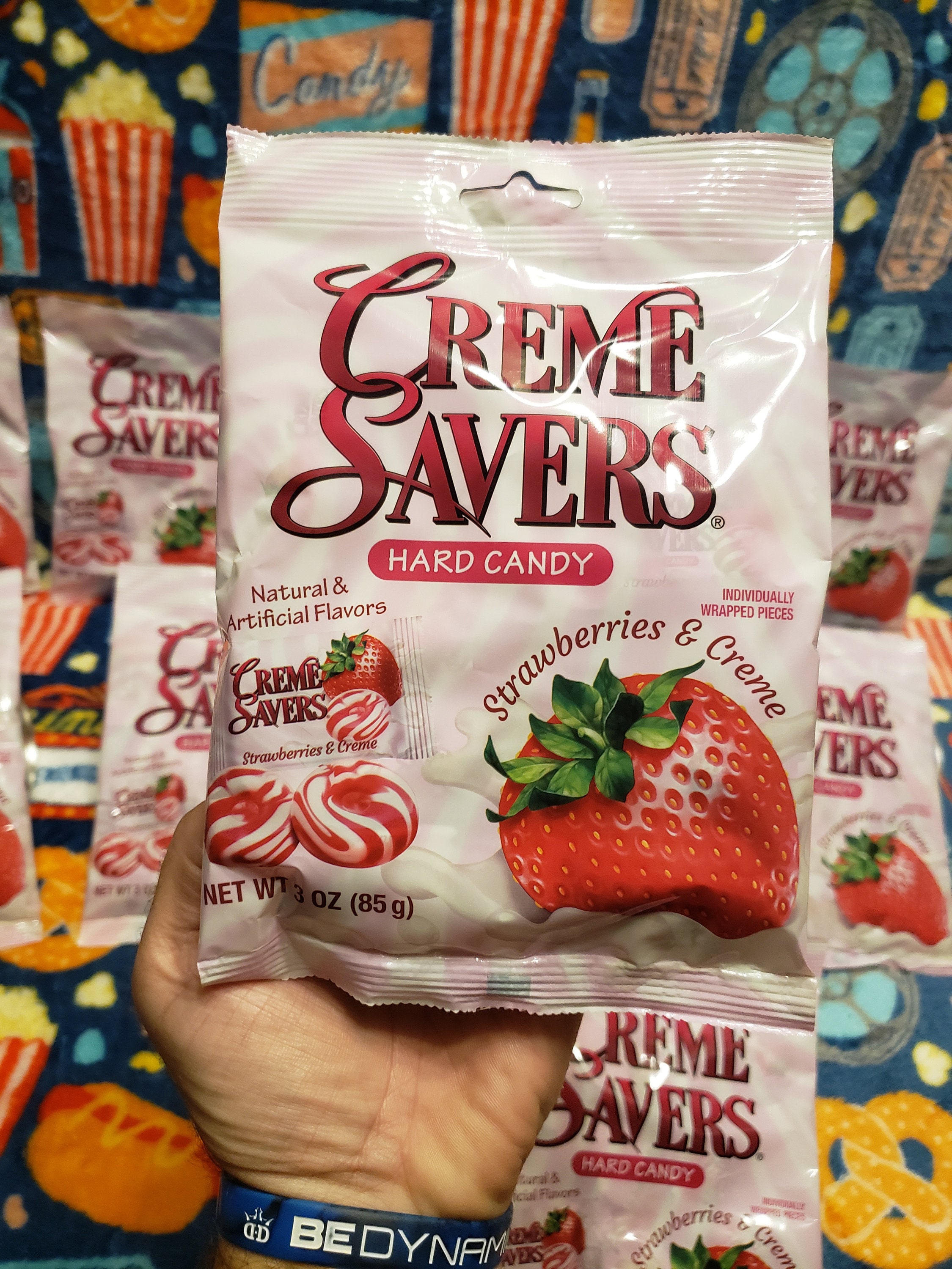 Creme Savers Strawberries Creme Hard Candy 3 Oz. Bag. EXP. 04 27
