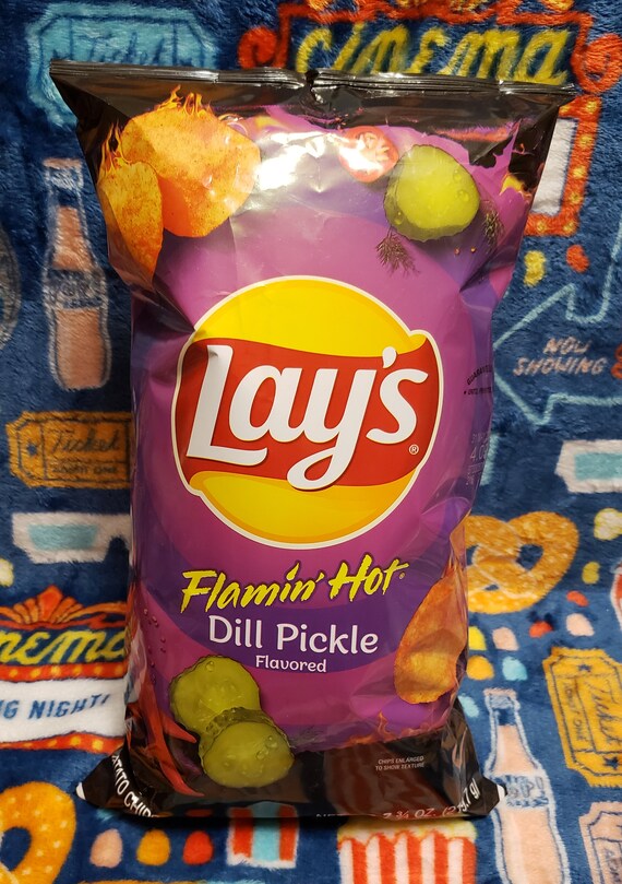 Lay's Flamin' Hot Dill Pickle Potato Chips Etsy UK