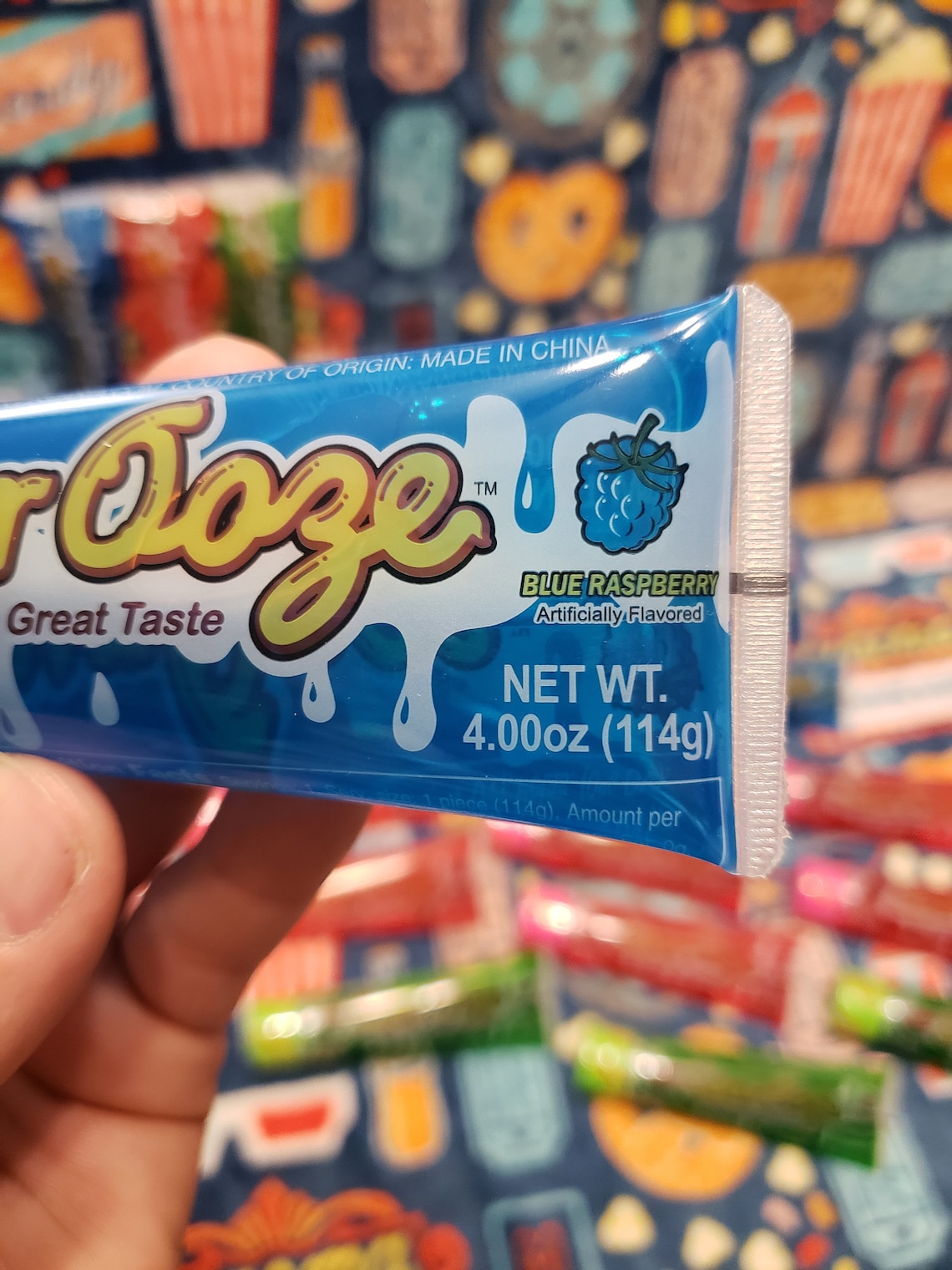 Kidsmania Sour Ooze Candy 4 Oz. Tube Blue Raspberry Etsy