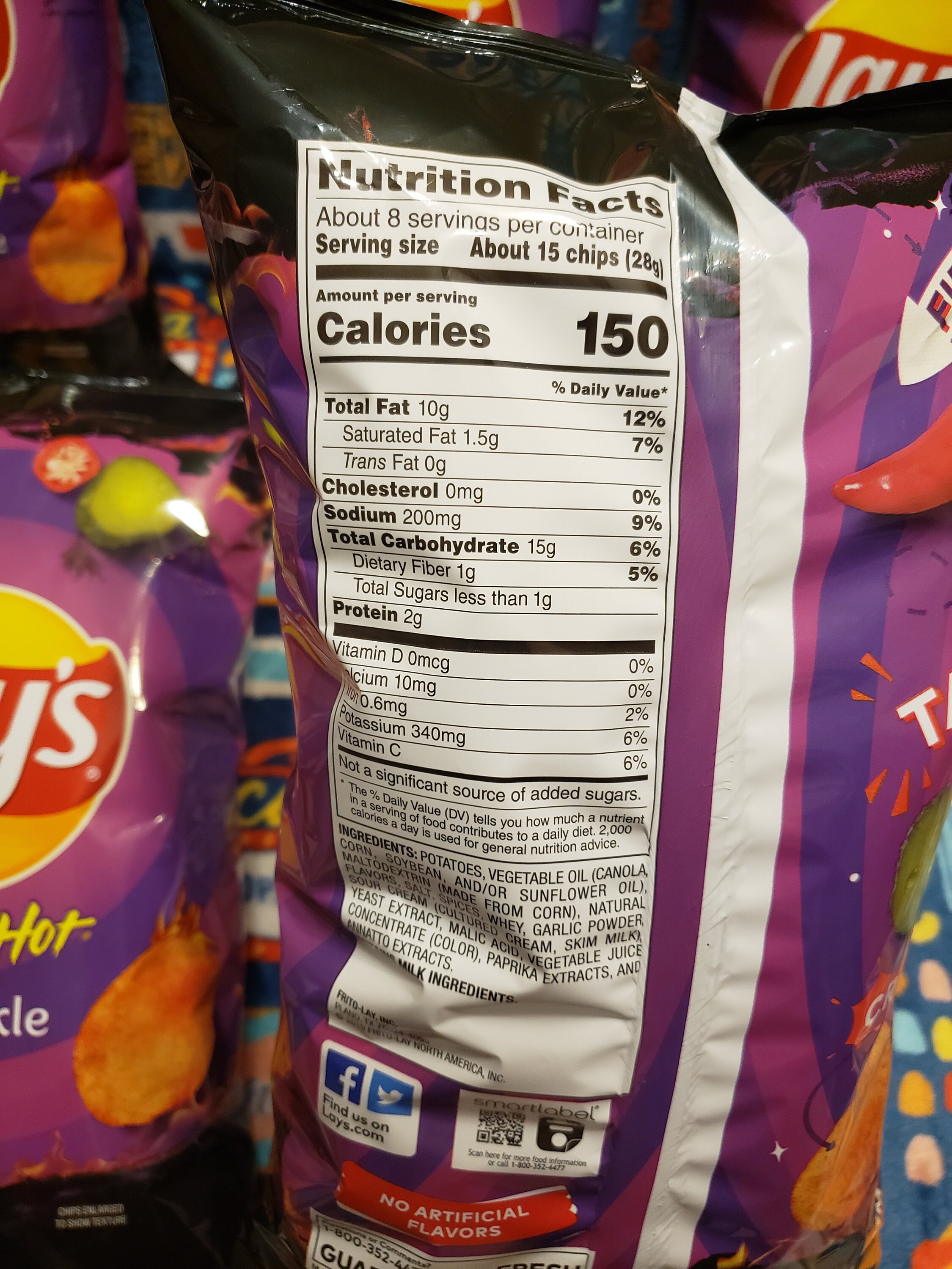 Lay's Flamin' Hot Dill Pickle Potato Chips 7 3/4 Oz. Etsy