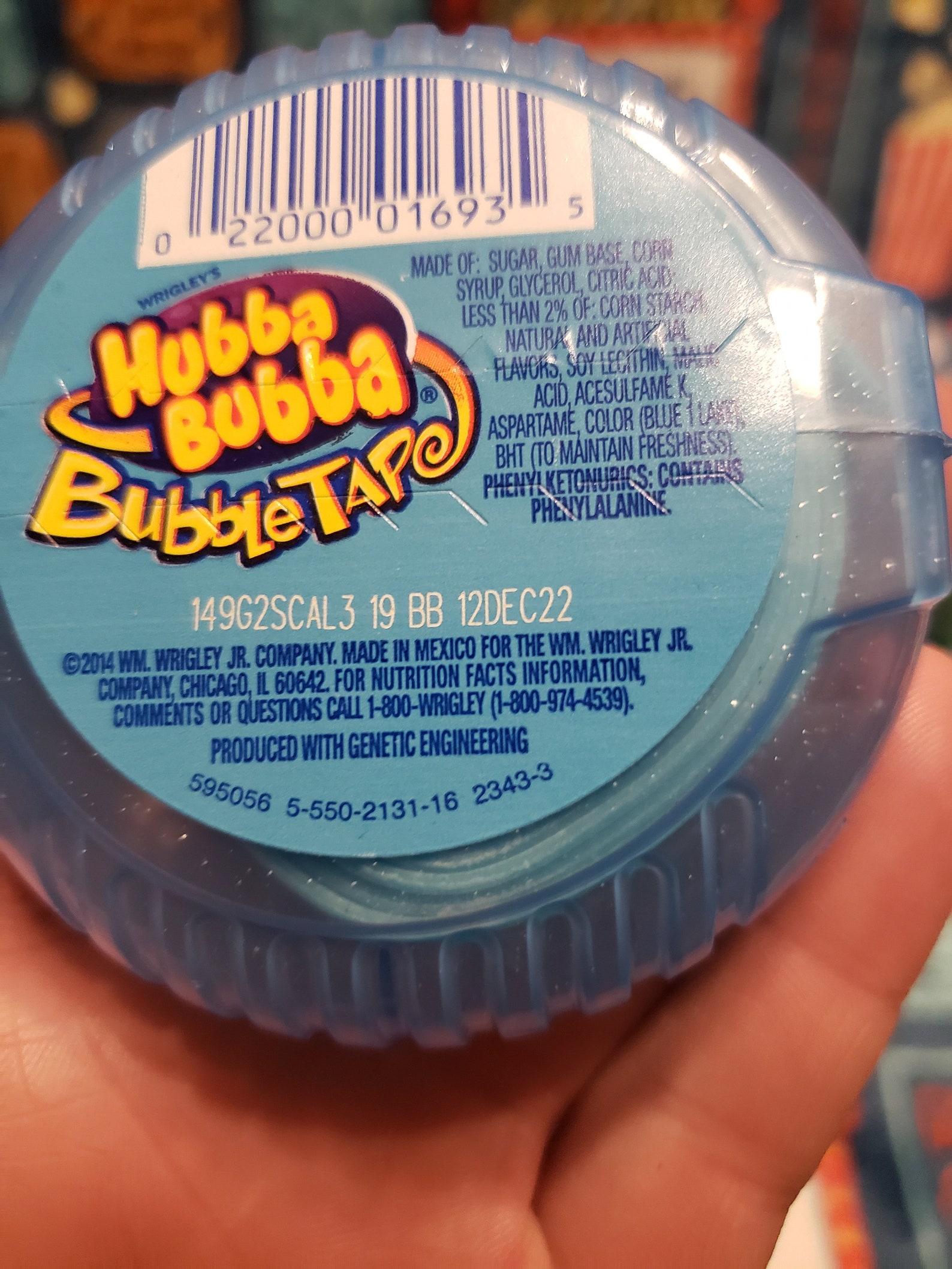 Hubba Bubba Sour Blue Raspberry Bubble Tape Chewing Gum 2 Oz. Etsy