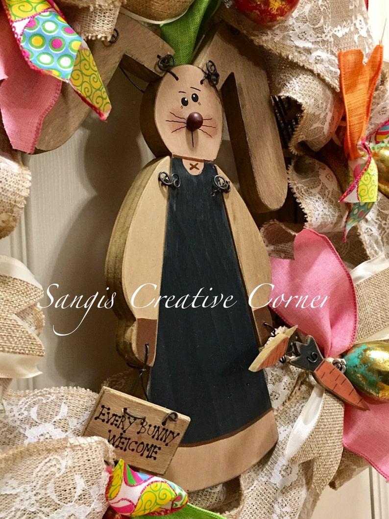 Door Wreath Front Door Wreath Egg Burlap Wreath Wreaths Easter Decor Easter Wreath Spring Wreath Easter Bunny Wreath Summer Wreath