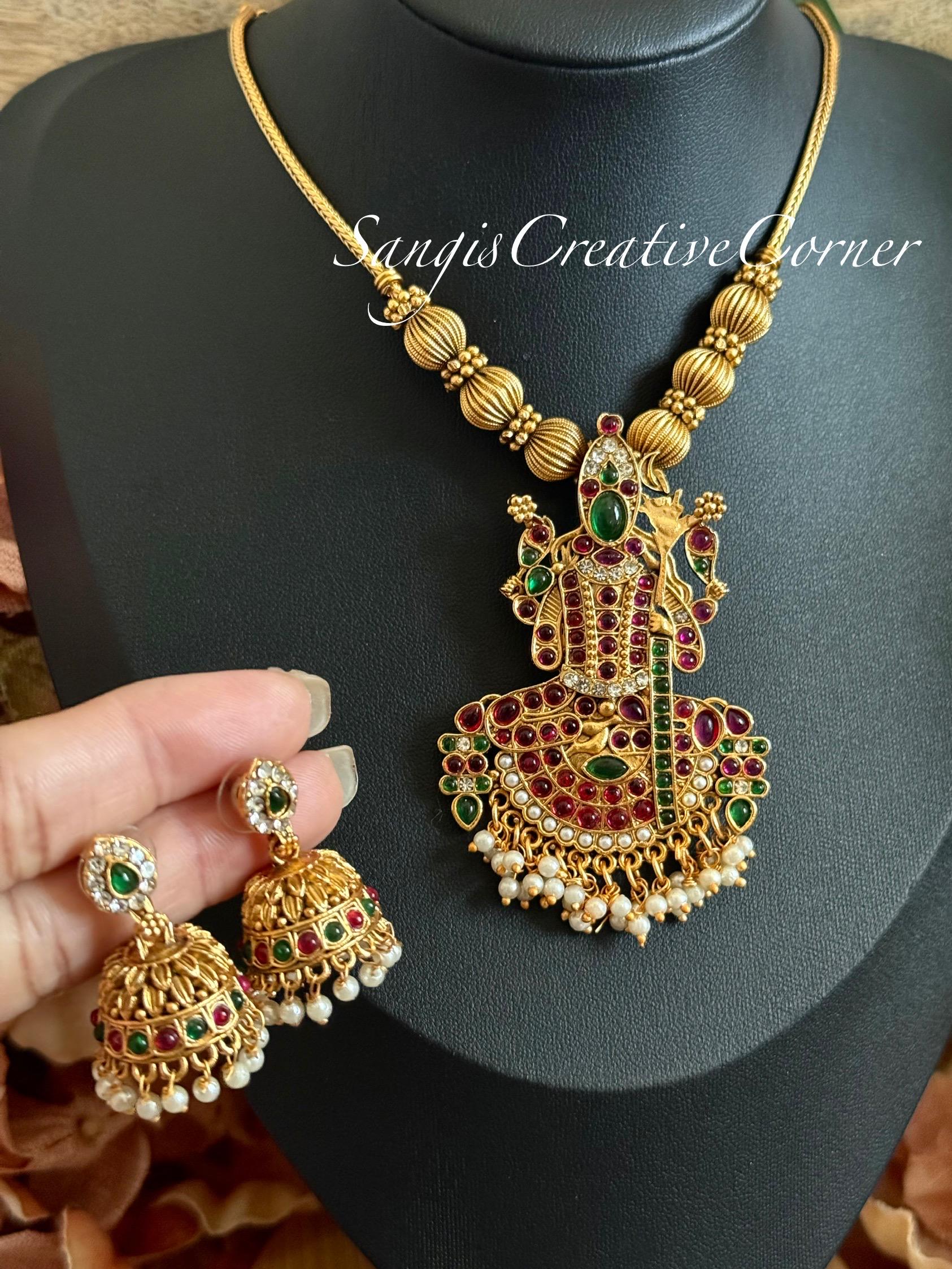 Totaram Jewelers Desi Gold Jewelry 235-GN612 22K Gold Addiga