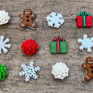 Holiday Magnets Calendar,Christmas Office Decor,Gift for Mum,Christmas Magnets for Fridge,Snowflake Magnet,Gingerbread Men,Gift for Under 20 image 2