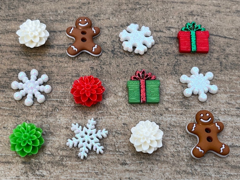 Holiday Magnets Calendar,Christmas Office Decor,Gift for Mum,Christmas Magnets for Fridge,Snowflake Magnet,Gingerbread Men,Gift for Under 20 image 2