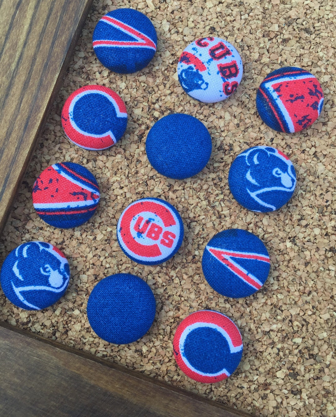 Push Pins Made From Chicago Cubs Fabric,chicago Sports Decor,thumb ...