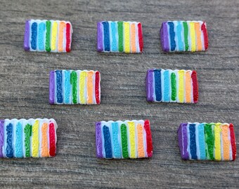 Slice of Cake Magnets,Bakery Decoration,Sweet Magnet,Gifts for a Daughter,Rainbow Decor,Gift for Tween Girl,Food Magnet Set,Cake Lover,Treat