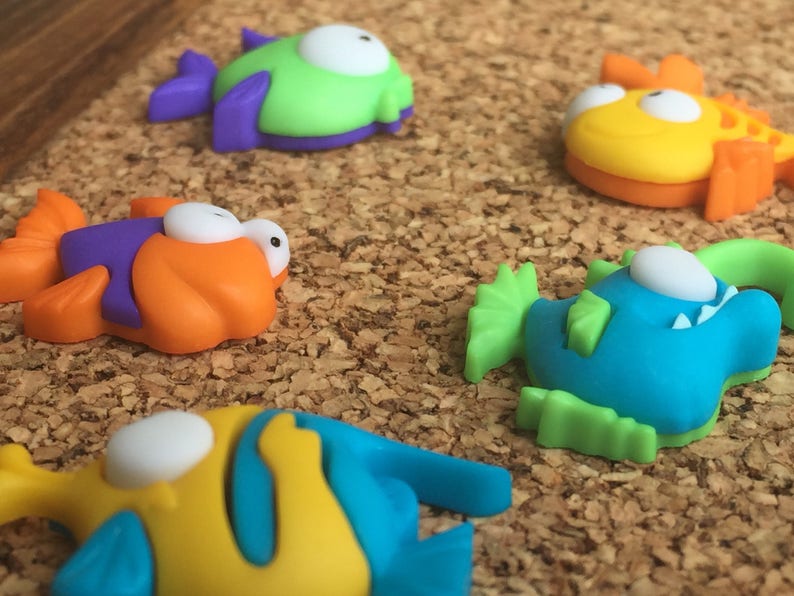 Fish Push Pins,fish Lover Gifts,thumbtacks,auquatic Gifts,fish ...