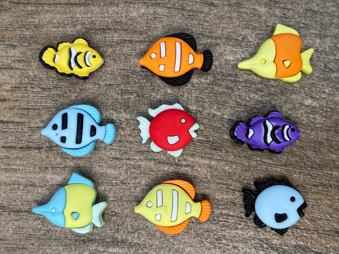 Tropical Fish Magnets: Aquatic Decor, Aquarium Gift (set of 9) - Etsy